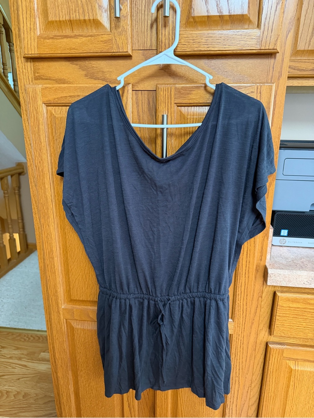Black Drawstring Swimsuit Cover Up